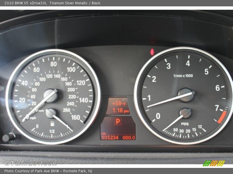 Titanium Silver Metallic / Black 2010 BMW X5 xDrive30i