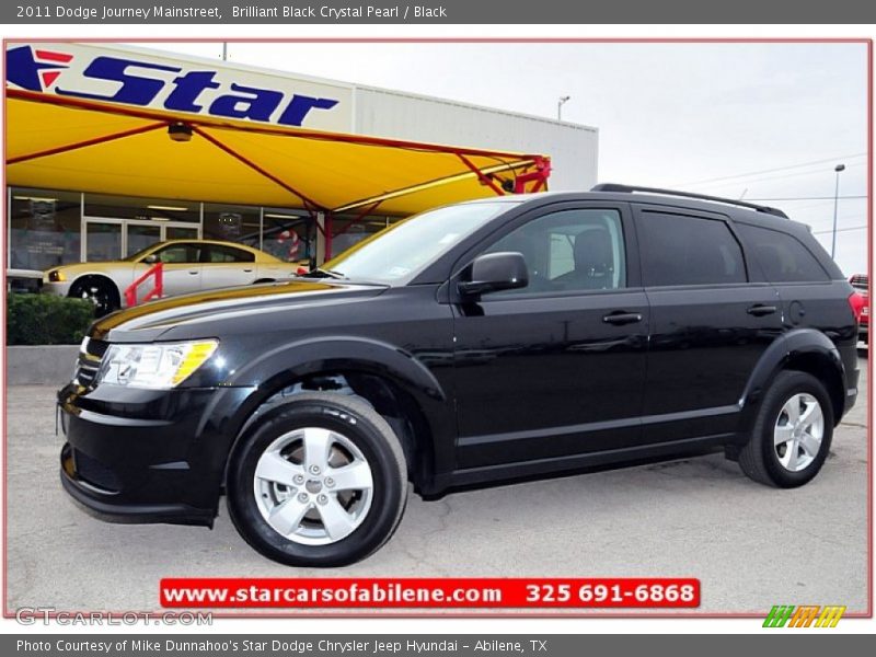 Brilliant Black Crystal Pearl / Black 2011 Dodge Journey Mainstreet