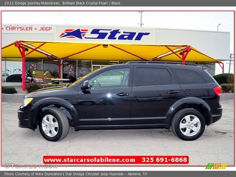 Brilliant Black Crystal Pearl / Black 2011 Dodge Journey Mainstreet