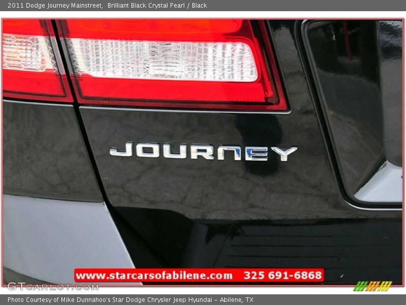 Brilliant Black Crystal Pearl / Black 2011 Dodge Journey Mainstreet