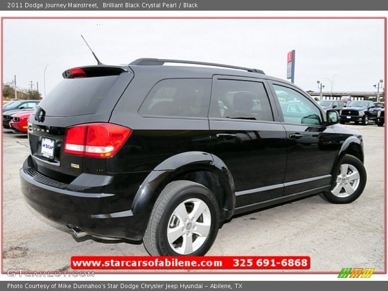 Brilliant Black Crystal Pearl / Black 2011 Dodge Journey Mainstreet