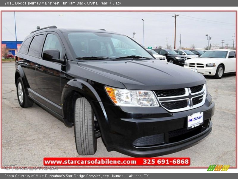 Brilliant Black Crystal Pearl / Black 2011 Dodge Journey Mainstreet