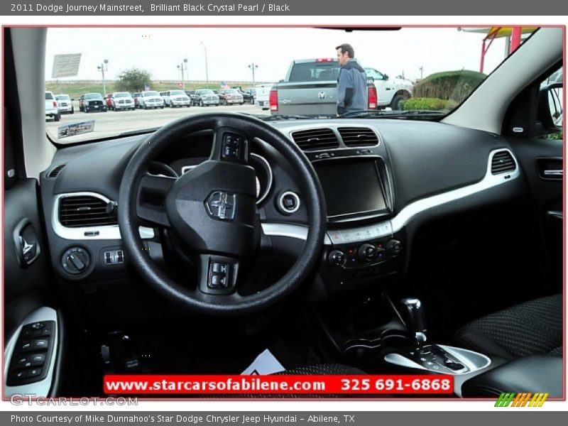 Brilliant Black Crystal Pearl / Black 2011 Dodge Journey Mainstreet