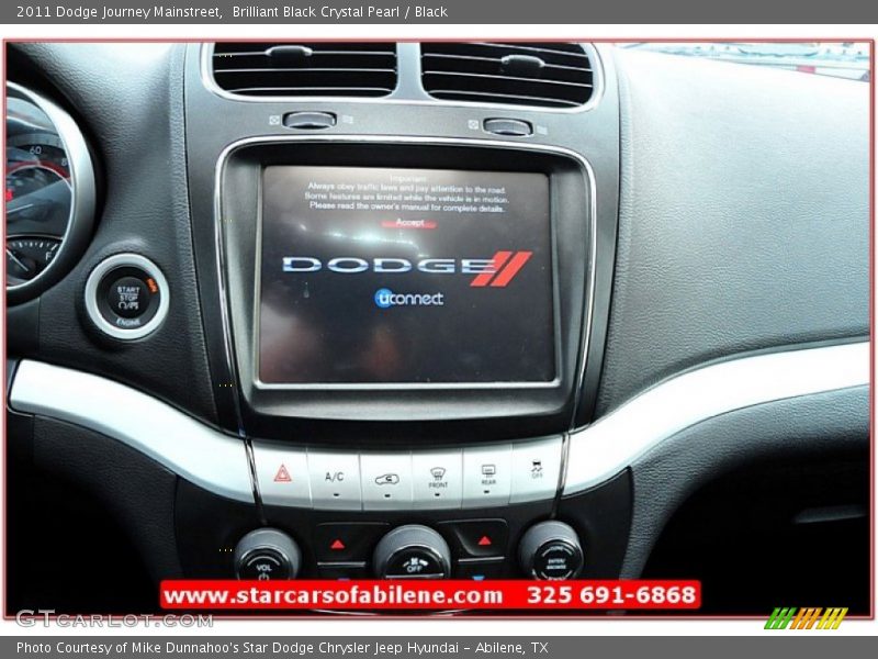 Brilliant Black Crystal Pearl / Black 2011 Dodge Journey Mainstreet