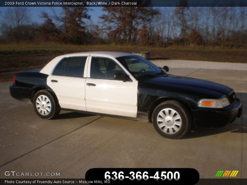 Black/White / Dark Charcoal 2009 Ford Crown Victoria Police Interceptor