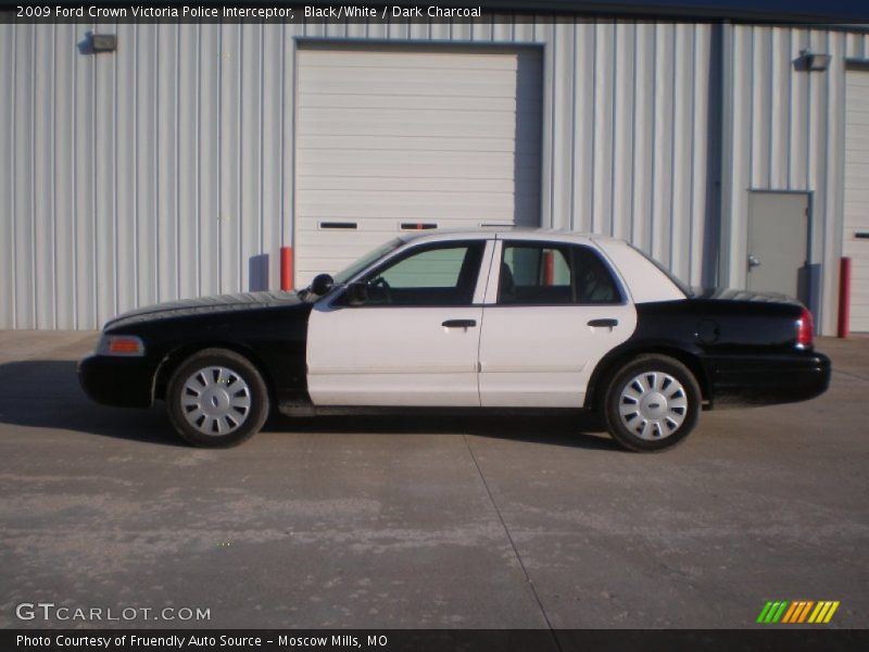 Black/White / Dark Charcoal 2009 Ford Crown Victoria Police Interceptor