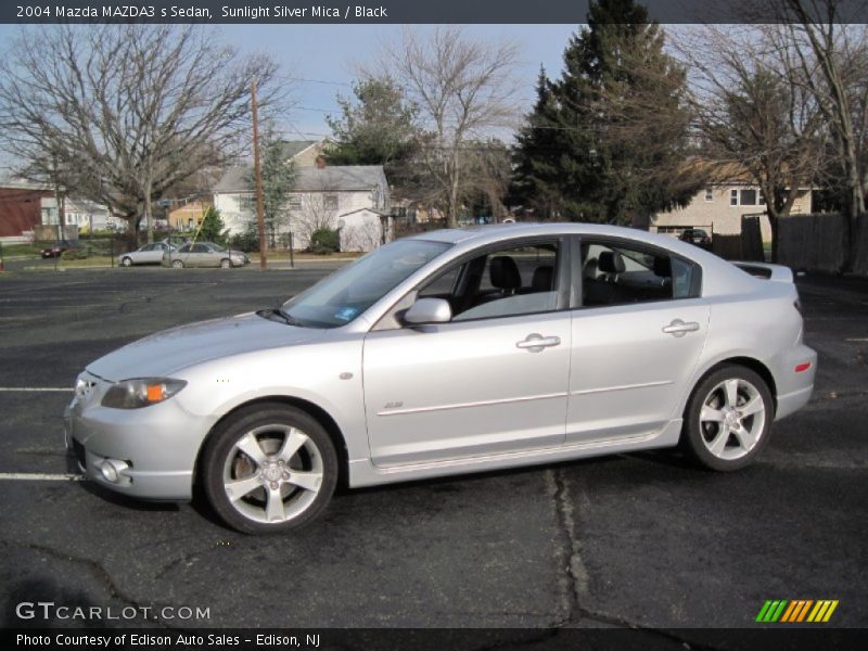 Sunlight Silver Mica / Black 2004 Mazda MAZDA3 s Sedan