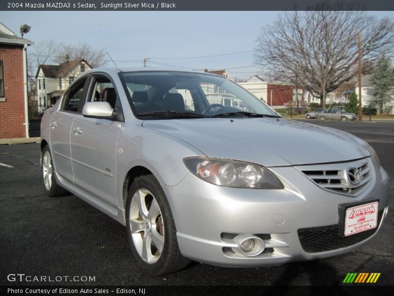 Sunlight Silver Mica / Black 2004 Mazda MAZDA3 s Sedan