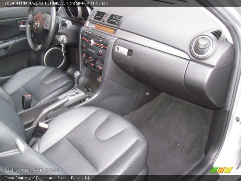 Sunlight Silver Mica / Black 2004 Mazda MAZDA3 s Sedan