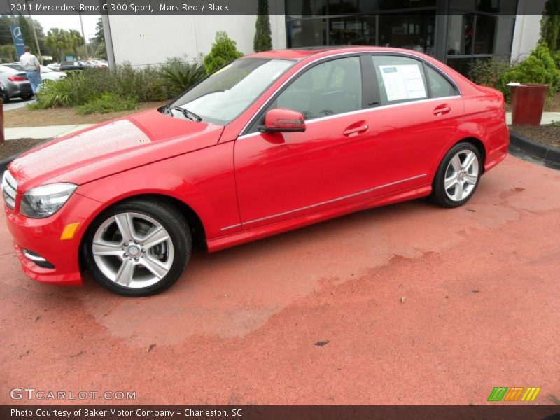Mars Red / Black 2011 Mercedes-Benz C 300 Sport