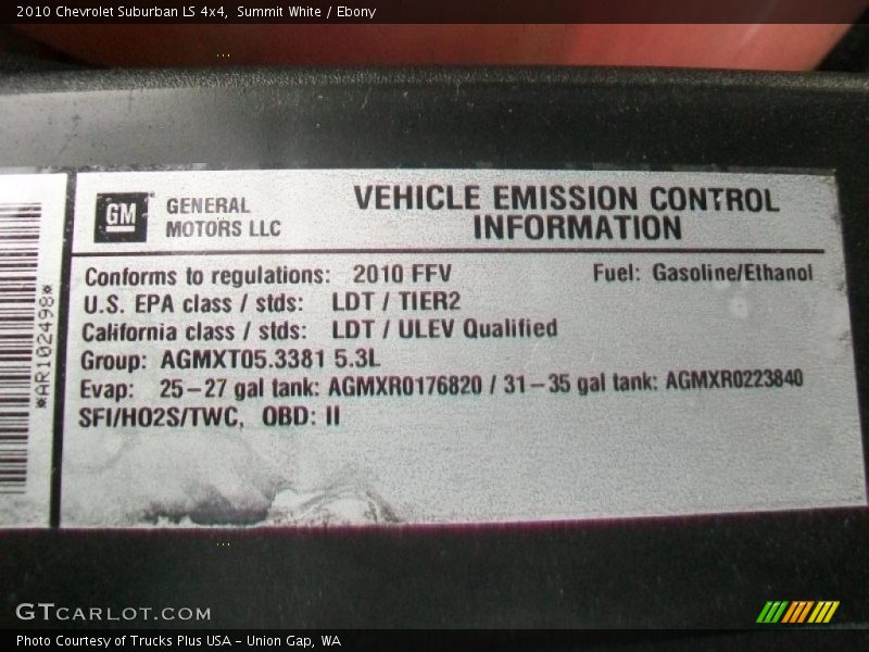 Summit White / Ebony 2010 Chevrolet Suburban LS 4x4
