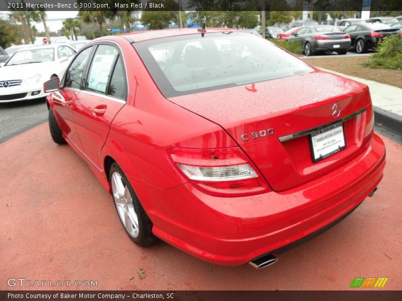 Mars Red / Black 2011 Mercedes-Benz C 300 Sport