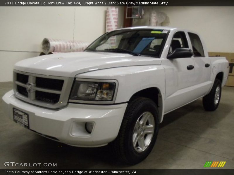Bright White / Dark Slate Gray/Medium Slate Gray 2011 Dodge Dakota Big Horn Crew Cab 4x4