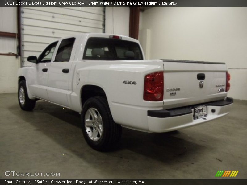 Bright White / Dark Slate Gray/Medium Slate Gray 2011 Dodge Dakota Big Horn Crew Cab 4x4