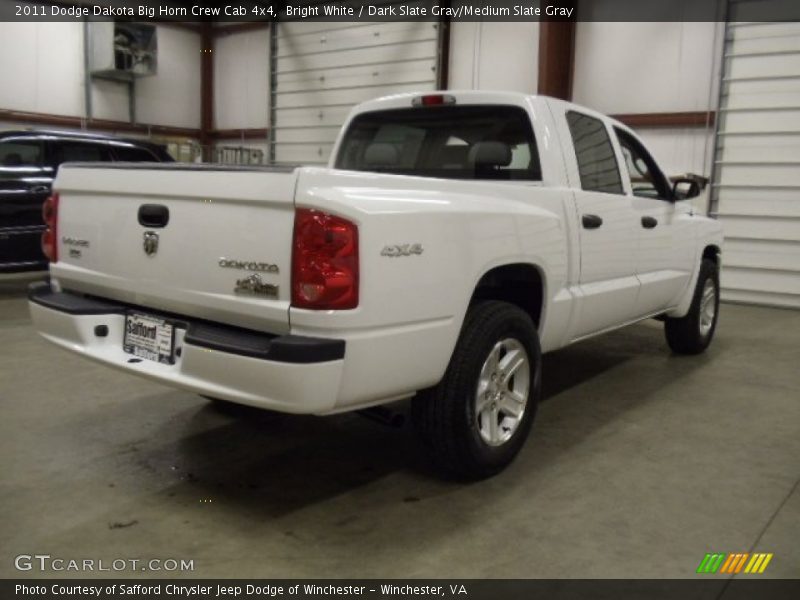 Bright White / Dark Slate Gray/Medium Slate Gray 2011 Dodge Dakota Big Horn Crew Cab 4x4