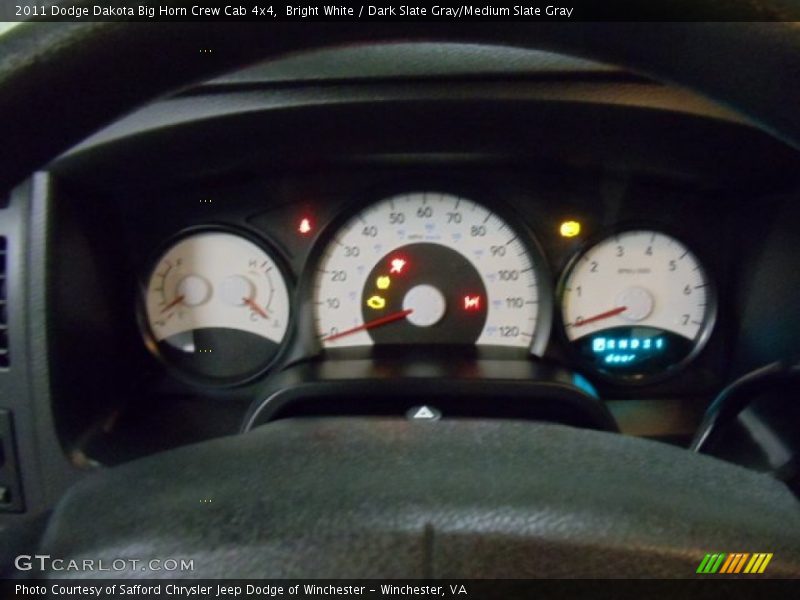 Bright White / Dark Slate Gray/Medium Slate Gray 2011 Dodge Dakota Big Horn Crew Cab 4x4