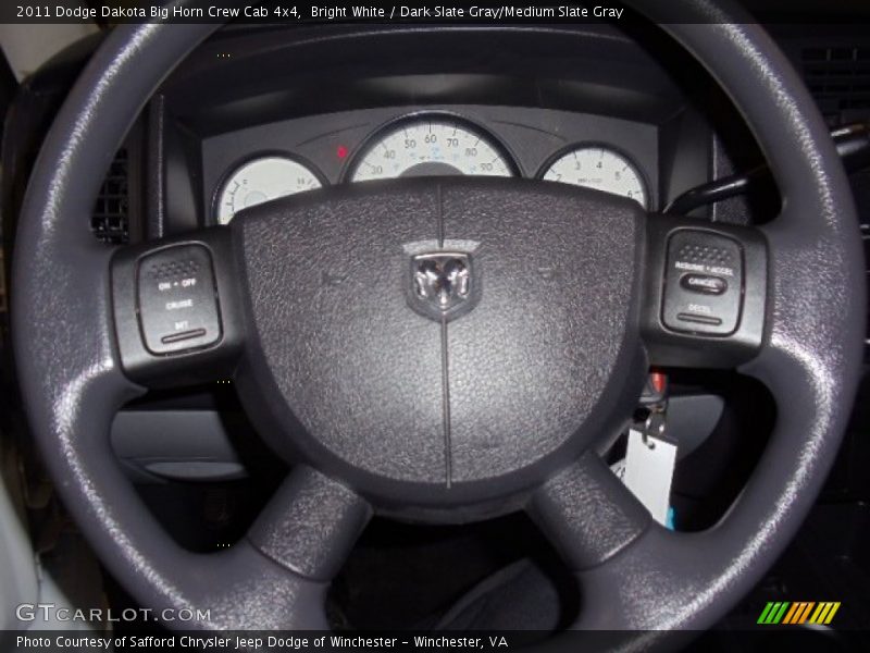 Bright White / Dark Slate Gray/Medium Slate Gray 2011 Dodge Dakota Big Horn Crew Cab 4x4