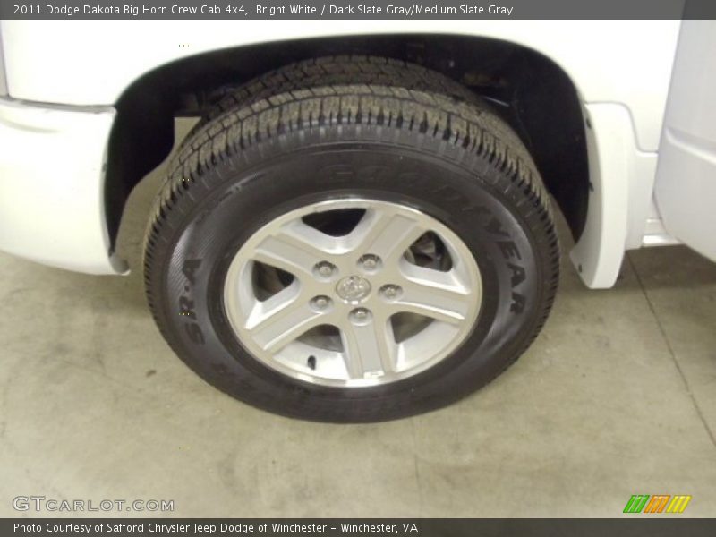 Bright White / Dark Slate Gray/Medium Slate Gray 2011 Dodge Dakota Big Horn Crew Cab 4x4