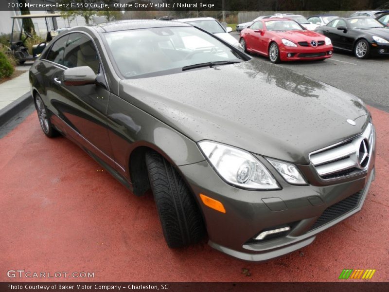 Olivine Gray Metallic / Natural Beige 2010 Mercedes-Benz E 550 Coupe
