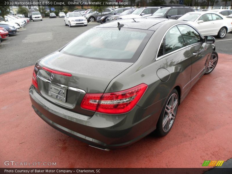 Olivine Gray Metallic / Natural Beige 2010 Mercedes-Benz E 550 Coupe