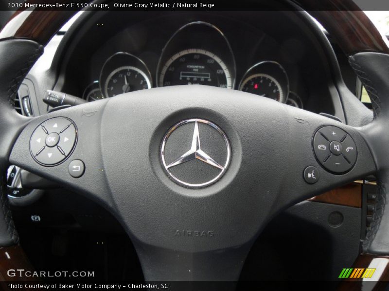 Olivine Gray Metallic / Natural Beige 2010 Mercedes-Benz E 550 Coupe