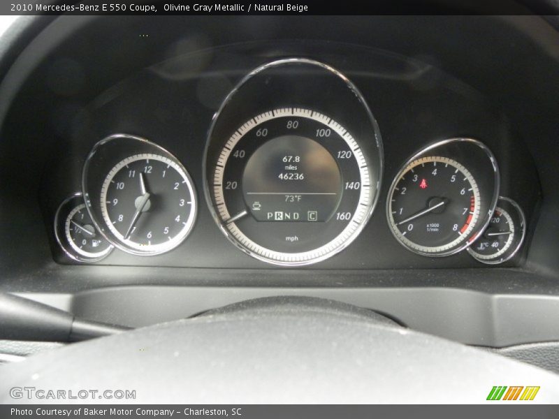 Olivine Gray Metallic / Natural Beige 2010 Mercedes-Benz E 550 Coupe