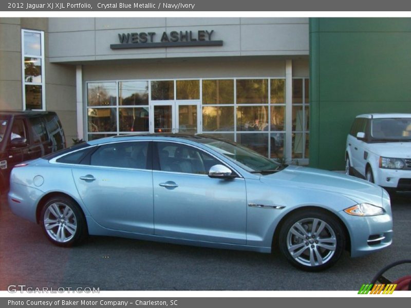 Crystal Blue Metallic / Navy/Ivory 2012 Jaguar XJ XJL Portfolio