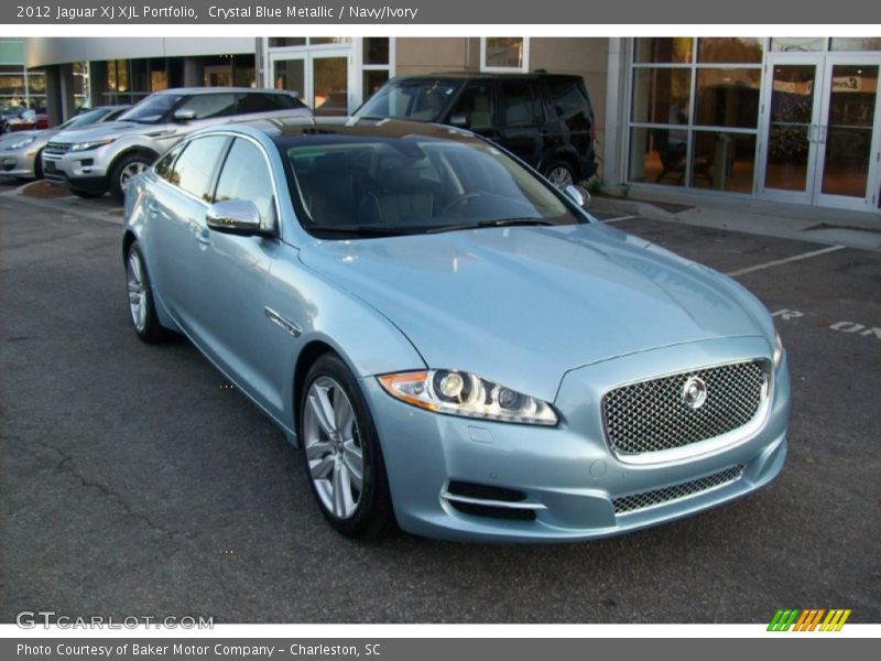 Crystal Blue Metallic / Navy/Ivory 2012 Jaguar XJ XJL Portfolio