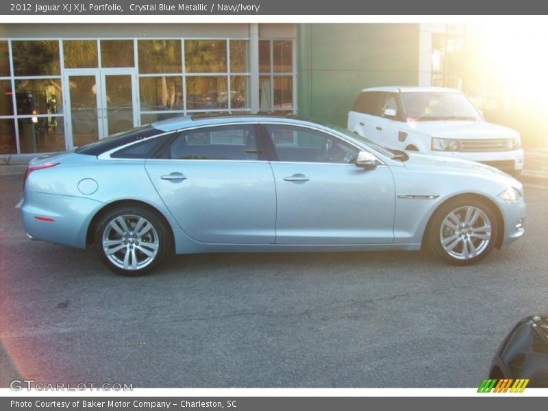 Crystal Blue Metallic / Navy/Ivory 2012 Jaguar XJ XJL Portfolio