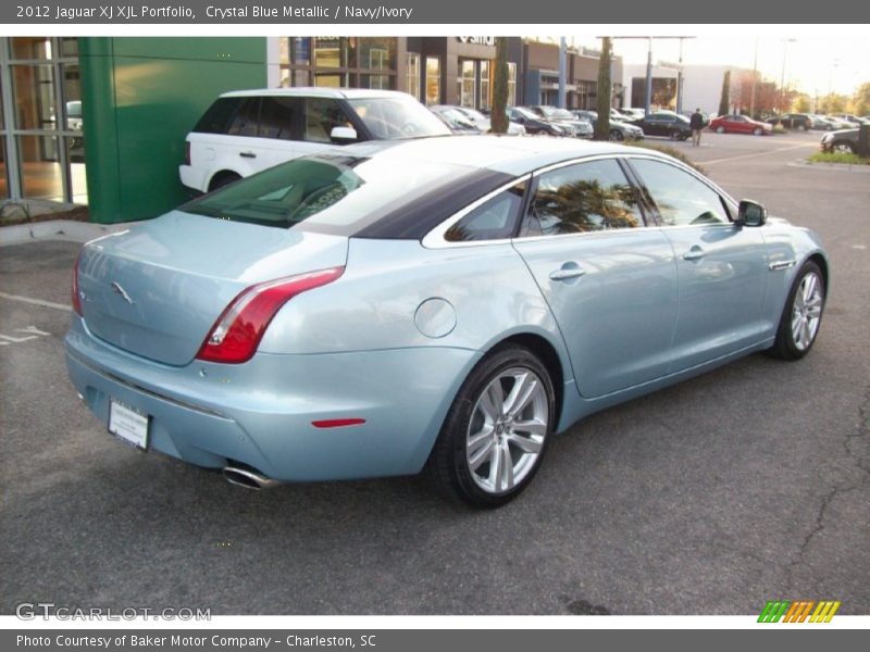Crystal Blue Metallic / Navy/Ivory 2012 Jaguar XJ XJL Portfolio