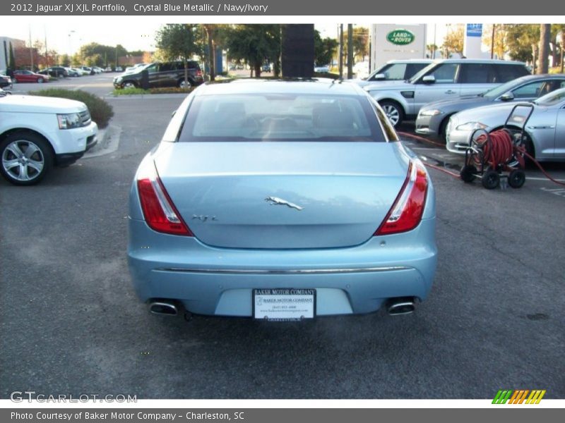 Crystal Blue Metallic / Navy/Ivory 2012 Jaguar XJ XJL Portfolio