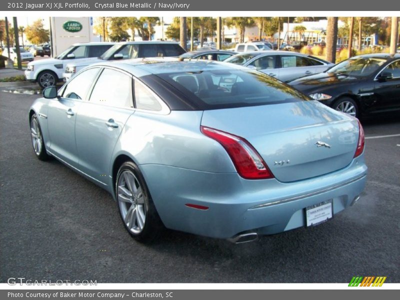 Crystal Blue Metallic / Navy/Ivory 2012 Jaguar XJ XJL Portfolio