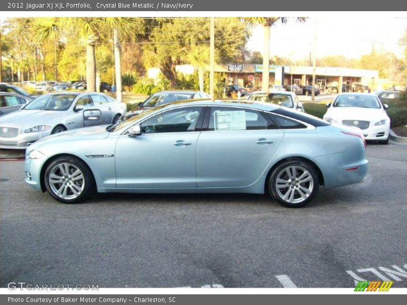 Crystal Blue Metallic / Navy/Ivory 2012 Jaguar XJ XJL Portfolio