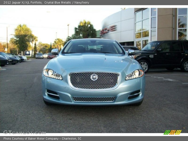 Crystal Blue Metallic / Navy/Ivory 2012 Jaguar XJ XJL Portfolio
