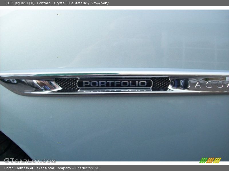Crystal Blue Metallic / Navy/Ivory 2012 Jaguar XJ XJL Portfolio