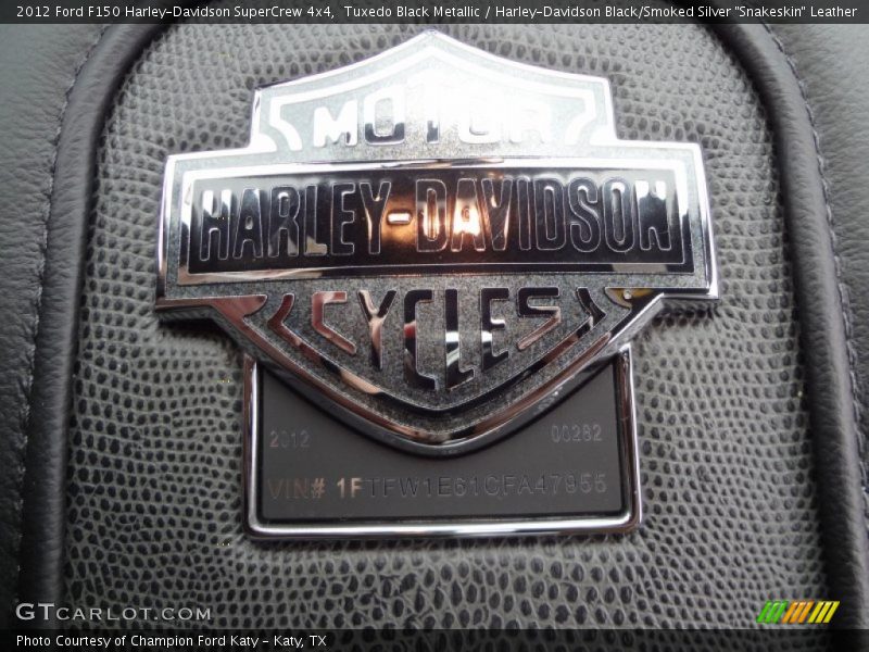 Harley-Davidson Badge in center arm rest - 2012 Ford F150 Harley-Davidson SuperCrew 4x4