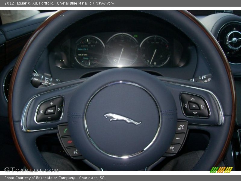 Crystal Blue Metallic / Navy/Ivory 2012 Jaguar XJ XJL Portfolio
