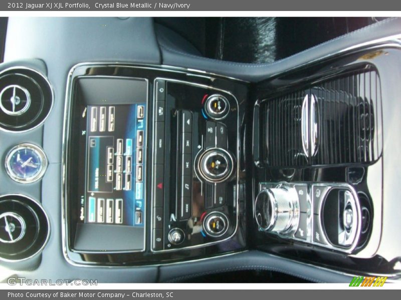 Crystal Blue Metallic / Navy/Ivory 2012 Jaguar XJ XJL Portfolio