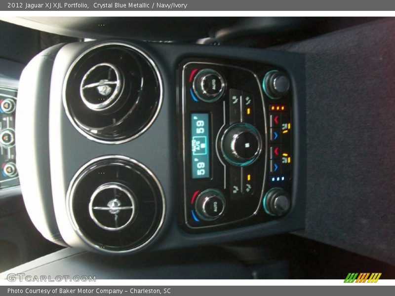 Crystal Blue Metallic / Navy/Ivory 2012 Jaguar XJ XJL Portfolio