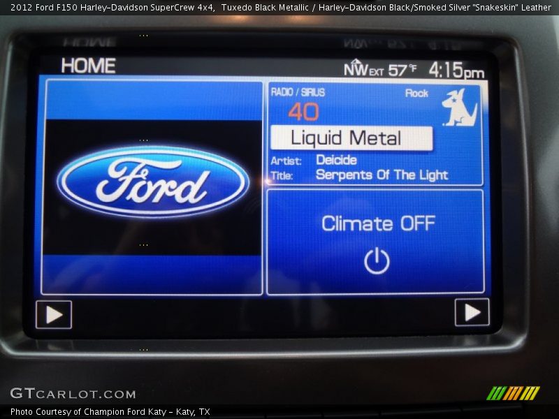 Controls of 2012 F150 Harley-Davidson SuperCrew 4x4