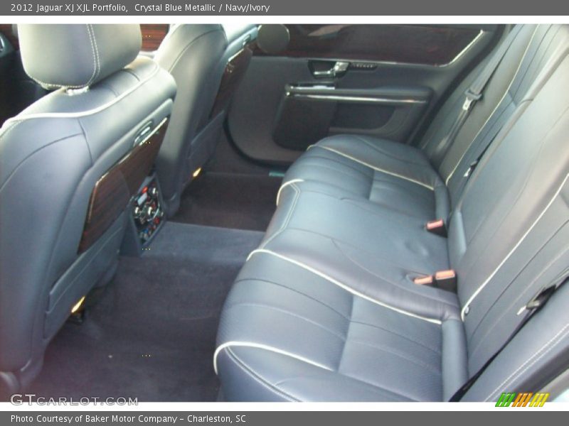 Crystal Blue Metallic / Navy/Ivory 2012 Jaguar XJ XJL Portfolio