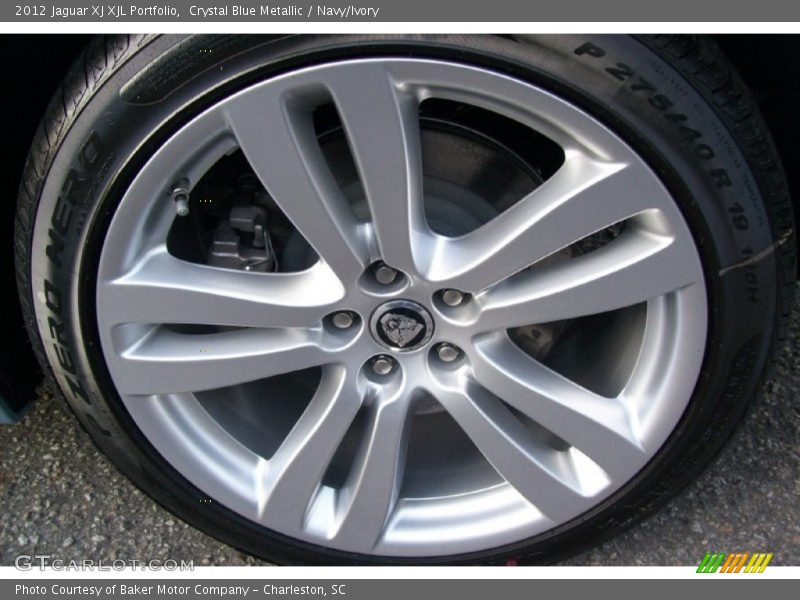 Crystal Blue Metallic / Navy/Ivory 2012 Jaguar XJ XJL Portfolio