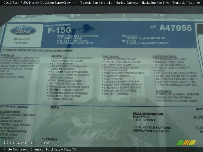 Harley-Davidson SuperCrew 4x4 - 2012 Ford F150 Harley-Davidson SuperCrew 4x4