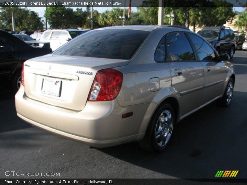 Champagne Beige Metallic / Gray 2005 Suzuki Forenza S Sedan