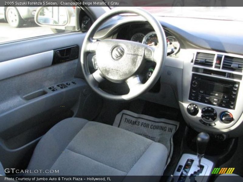 Champagne Beige Metallic / Gray 2005 Suzuki Forenza S Sedan