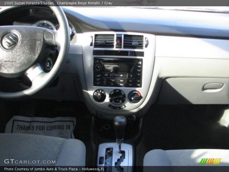 Champagne Beige Metallic / Gray 2005 Suzuki Forenza S Sedan