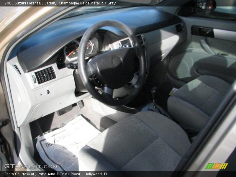 Champagne Beige Metallic / Gray 2005 Suzuki Forenza S Sedan