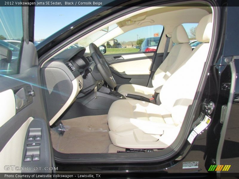Black / Cornsilk Beige 2012 Volkswagen Jetta SE Sedan