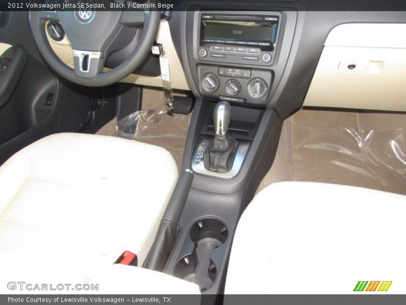 Black / Cornsilk Beige 2012 Volkswagen Jetta SE Sedan