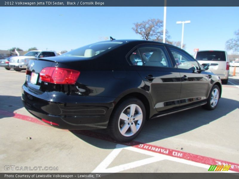 Black / Cornsilk Beige 2012 Volkswagen Jetta TDI Sedan
